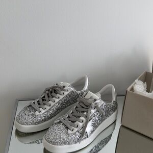 Golden Goose Silver Glitter Sneakers